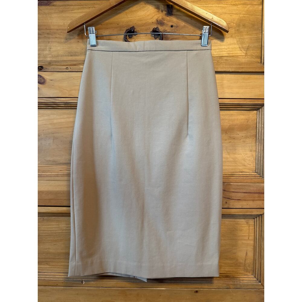 Theory Hemdall Sand Kahki Approach 2 Pencil Skirt 0 New